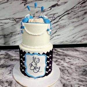Boy baby shower cake
