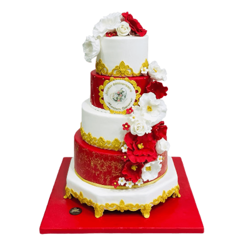 4 Tier Wedding cake - Cake N Take