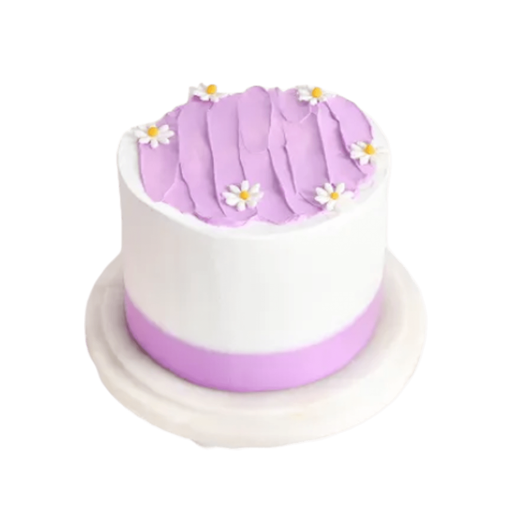 Round Purple Birthday Cake - Cake N Take