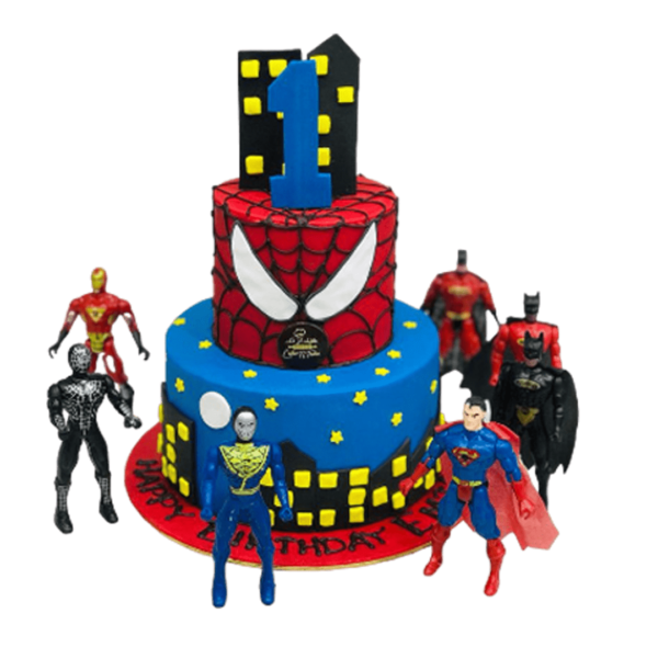 Superheroes themed 1st birthday