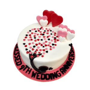 round anniversary cake