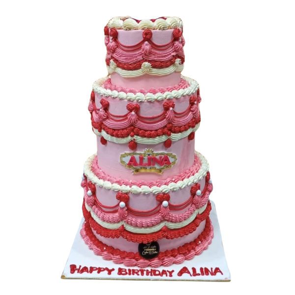 3 tier birthday cake for girl